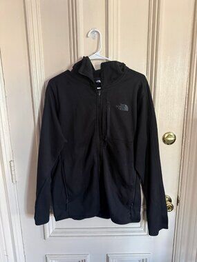 North Face Mens 1/4 Zip Pullover Hoodie, M, Black